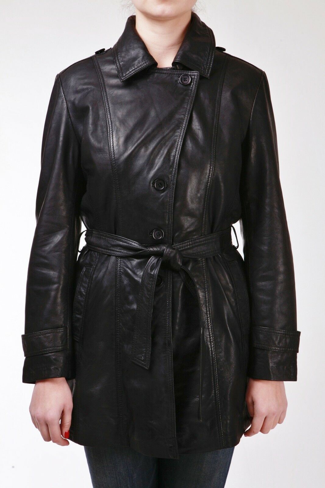 Womens 3/4 Length Trench Coat-Ranchi