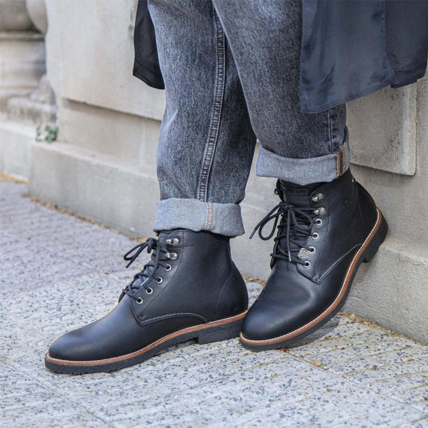 Panama Jack Men's Glasgow GTX C3 Black Waterproof Leather Ankle Boots
