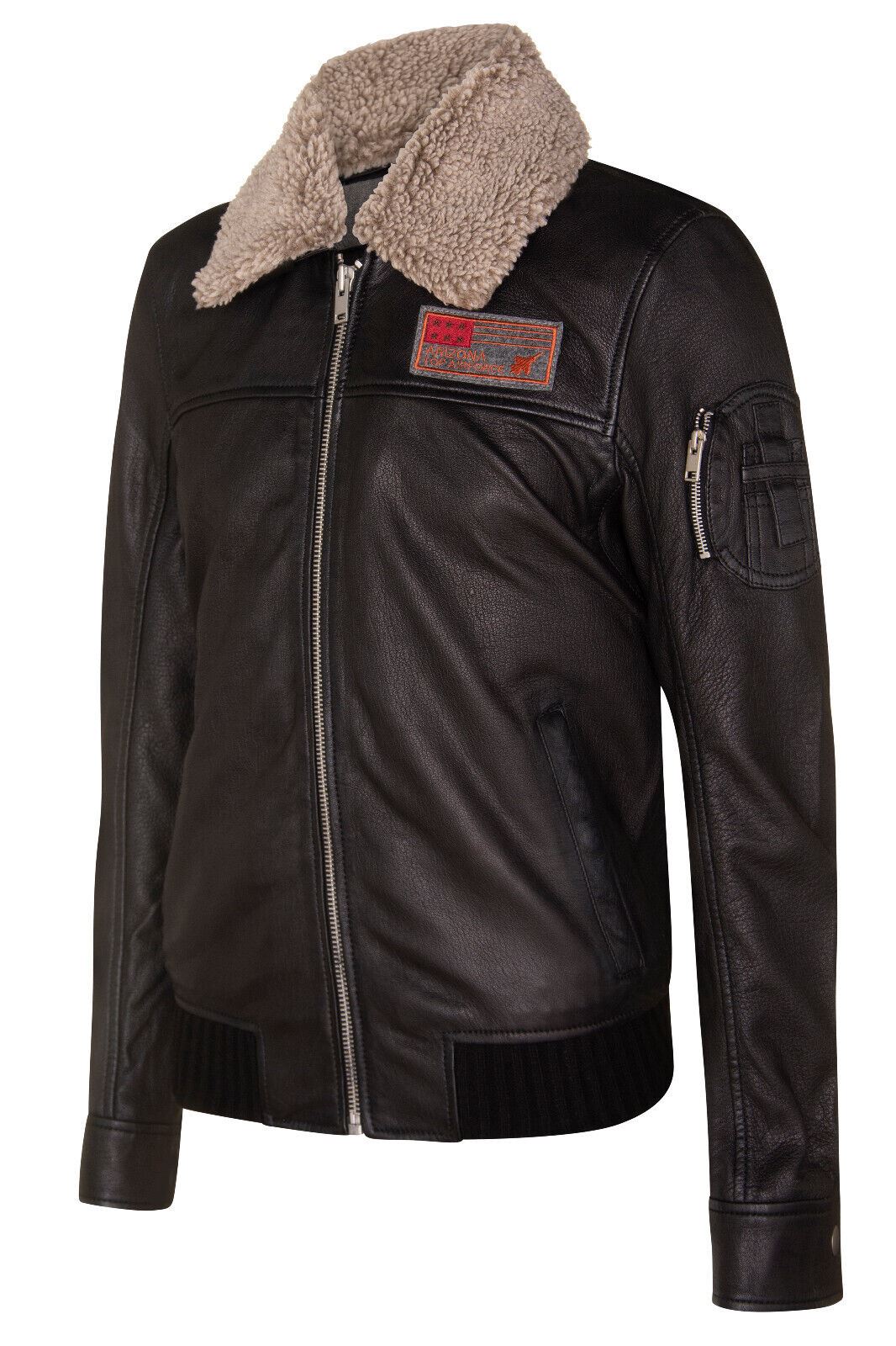 Mens US Leather Bomber Jacket-Arizona – Infinity Leather