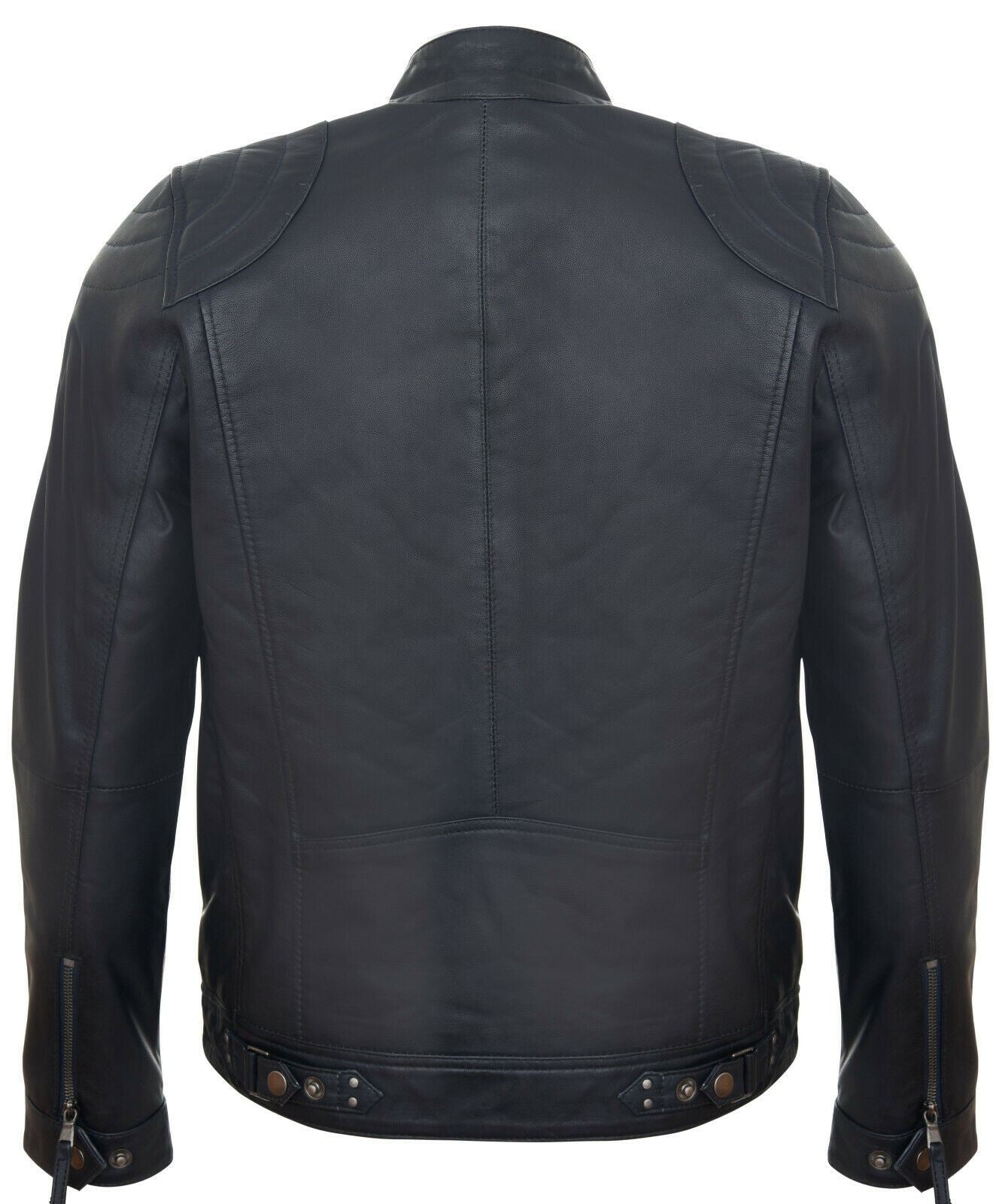 Mens Moto Leather Biker Jacket-Taiwan