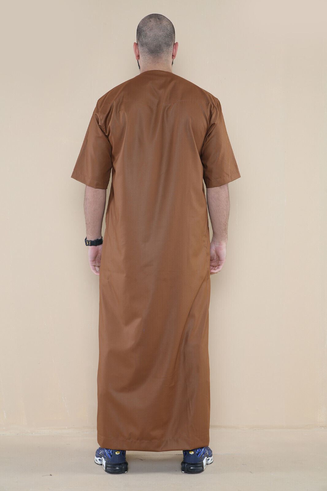 Mens Thobe Jubba Islamic Arab Moroccan Saudi Zipped Kaftan Arab Robe