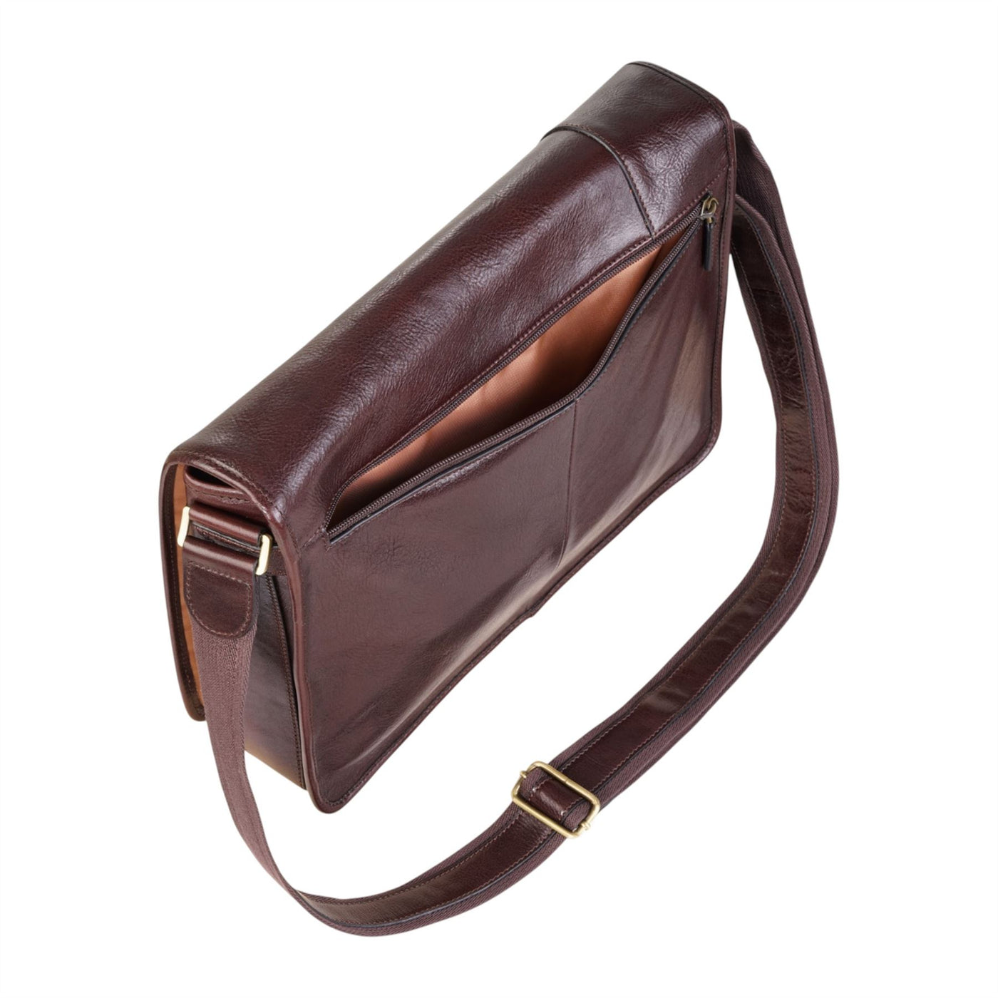 Genuine Leather Laptop Satchel Messenger Shoulder Bag - Astor