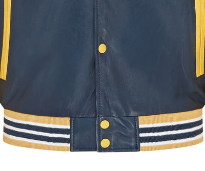 Mens Baseball Leather Letterman Bomber Jacket - Ashwood