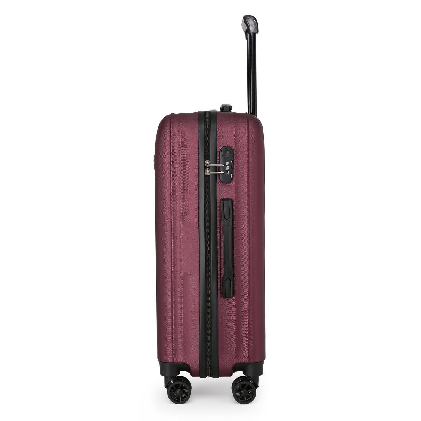 ABS Hard Shell Burgundy Suitcase Luggage Set Travel Carry on Cabin Bag