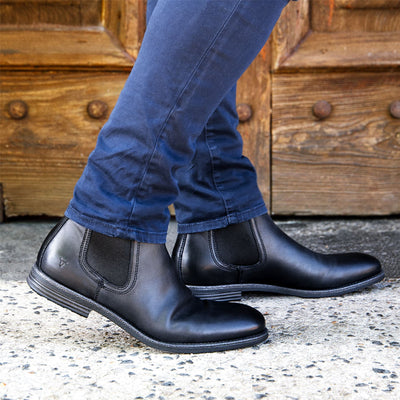 Windsorsmith Black Leather Chelsea Ankle Boots - Sergio