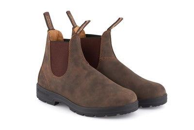 Blundstone #585 Rustic Brown Chelsea Boot with Cream