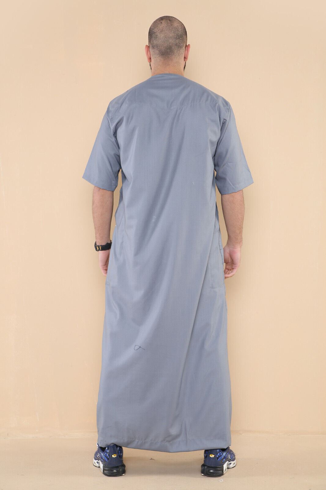 Mens Thobe Jubba Islamic Arab Moroccan Saudi Zipped Kaftan Arab Robe