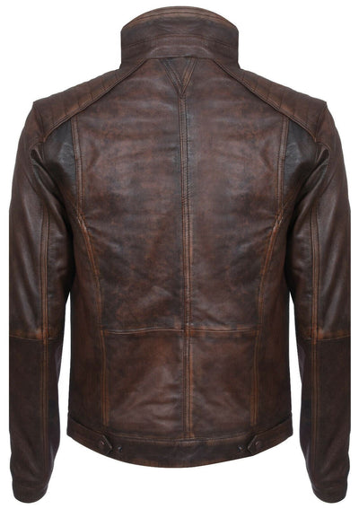Men's Vintage Leather Biker Jacket-Cape Town