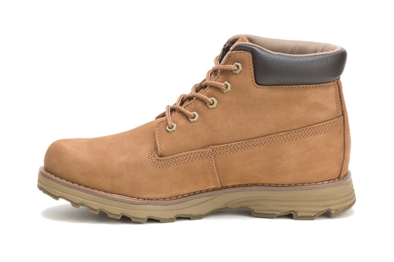 Caterpillar Men's Founder Brown Leather Everyday Ankle Boots