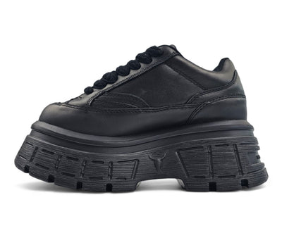 Windsorsmith Sneakers in pelle nera spessa - Swerve