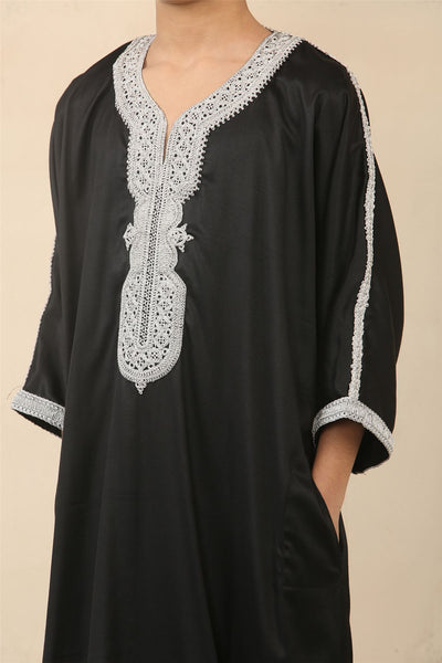 Kid's Boys Moroccan Thobe Jubba Robe Eid Djellaba Gandoura