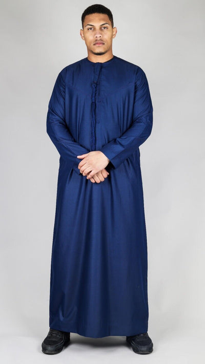 Men's Thobe Emirati Islamic Jubba Robe Eid Tassel Slim Fit