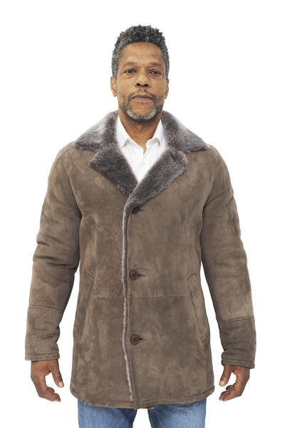 Mens Sheepskin Classic Car Coat-Littlehampton