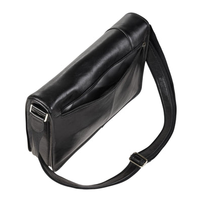 Genuine Leather Laptop Satchel Messenger Shoulder Bag - Astor