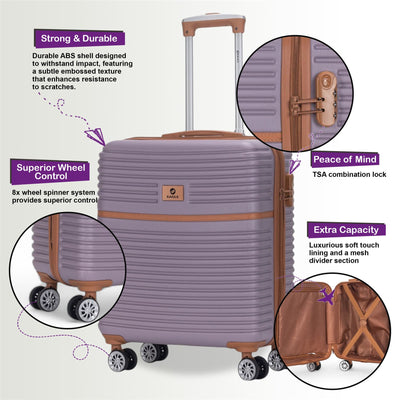 ABS Hardshell Underseat Cabin Suitcase 45 x 35 x 20 cm Luggage Suitable for Easyjet