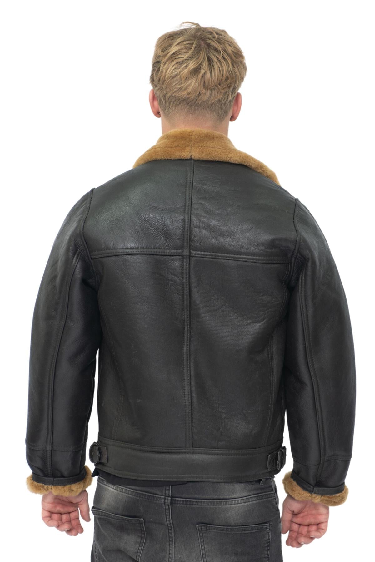 Mens Sheepskin Leather WW2 Bomber Jacket-Haverhill