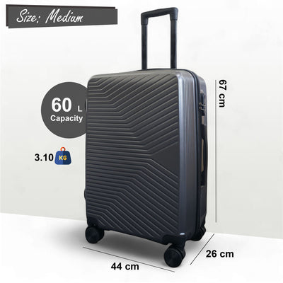 Hardshell Suitcase Set Robust 8 Wheel Luggage Cabin Case Bag