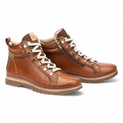 Pikolinos Women’s Brandy Brown Leather Ankle Trainers Boots - Vigo