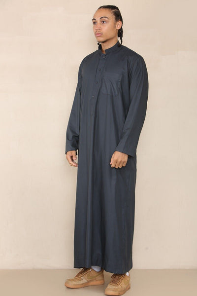 Mens Thobe Jubba Saudi Islamic Arabic Eid Cotton Kaftan Jubbah Umrah Robe