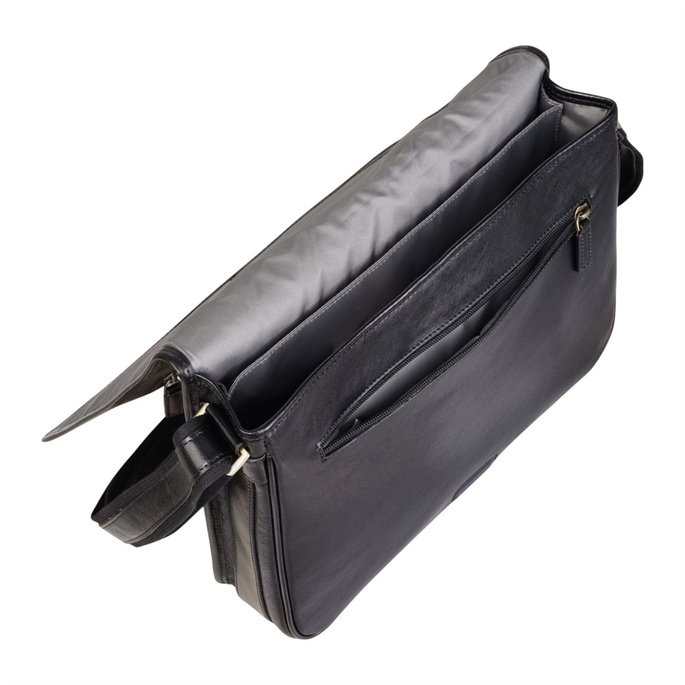 Genuine Leather Laptop Satchel Messenger Shoulder Bag - Astor