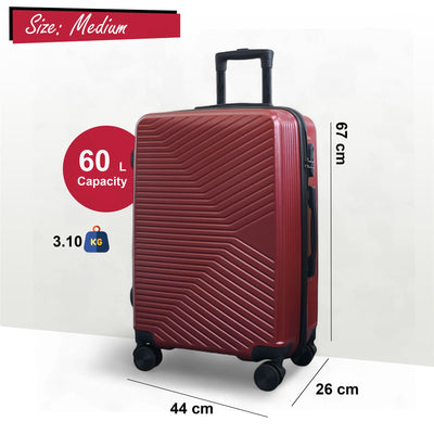 Hardshell Suitcase Set Robust 8 Wheel Luggage Cabin Case Bag