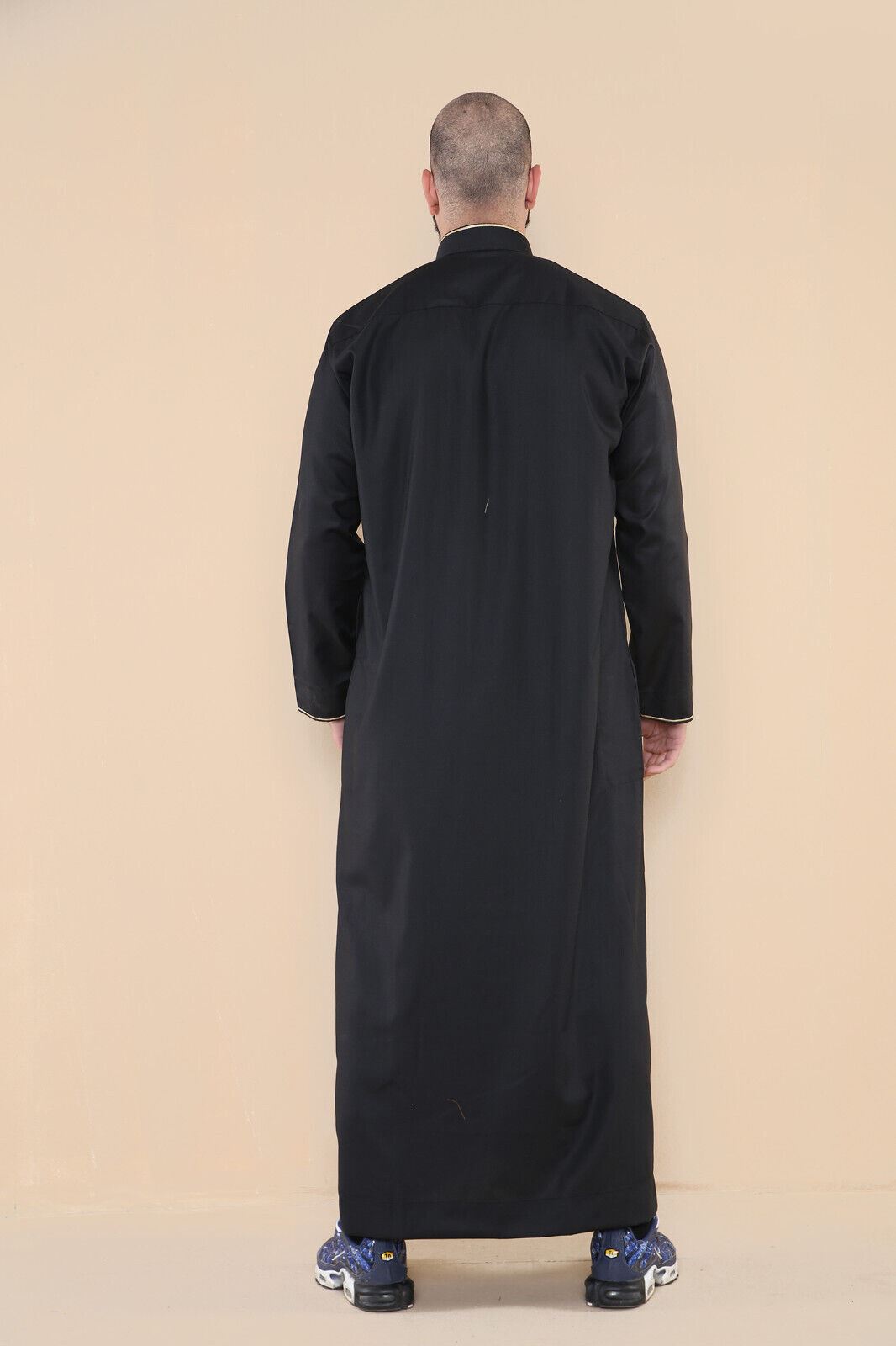 Mens Thobe Jubba Emirati Islamic Arabic Eid Embroidery Kaftan Jubbah Robe