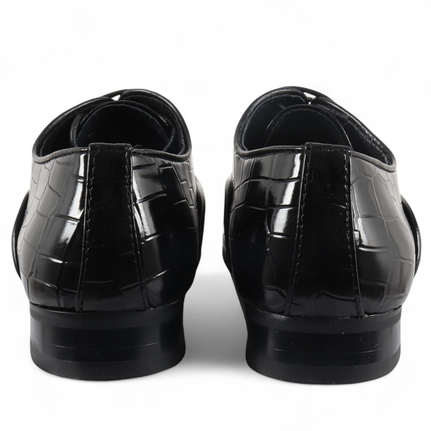 Men's Black Classic Lace-Up Oxford Derby Formal Shoes