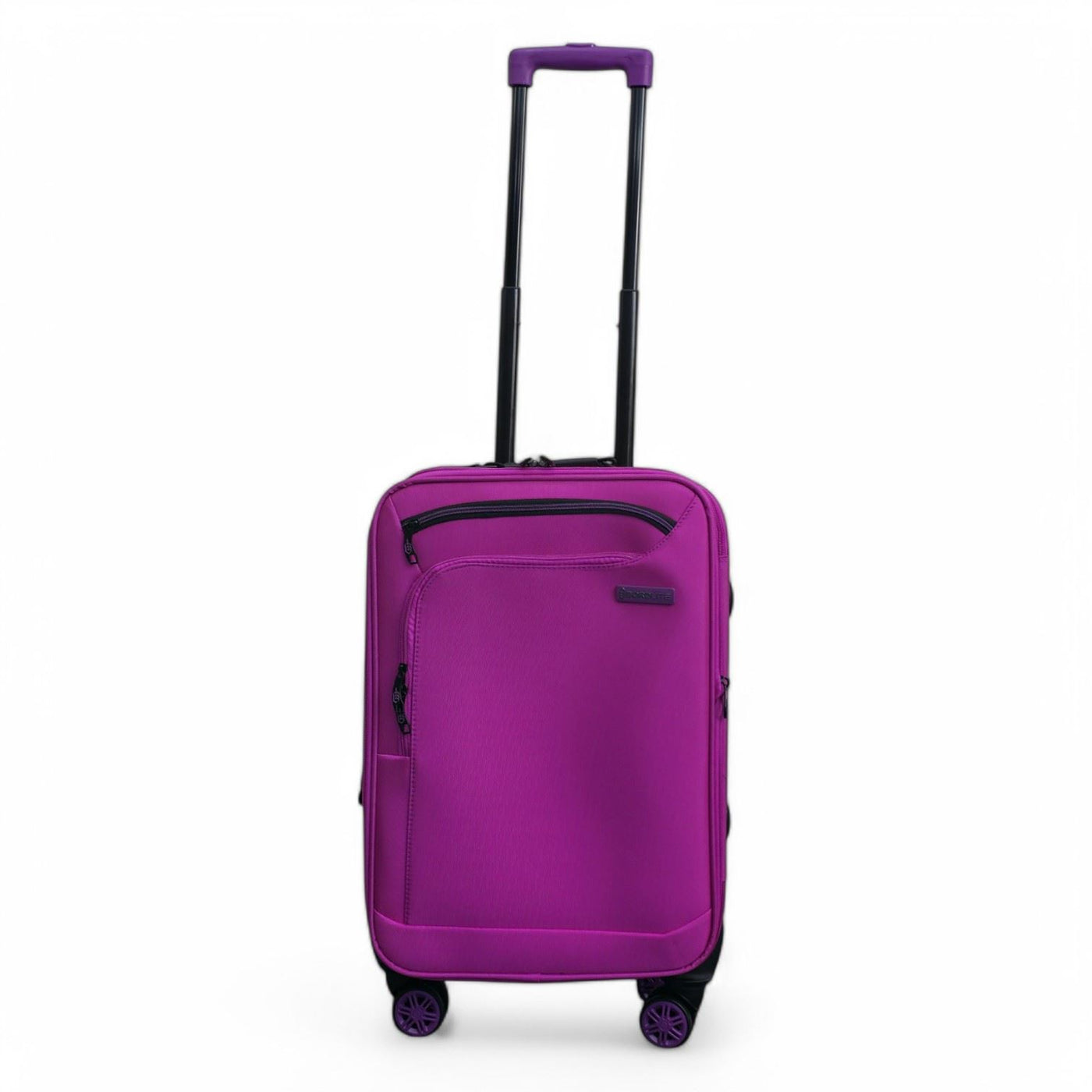 Lightweight Pink Soft Shell 8 Wheels Luggage Travel Cabin Holiday Bags Suitcase Set