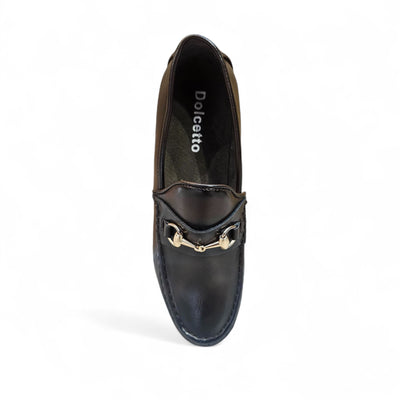 Men's Loafers with Gold Buckle Smart Slip-On Shoes