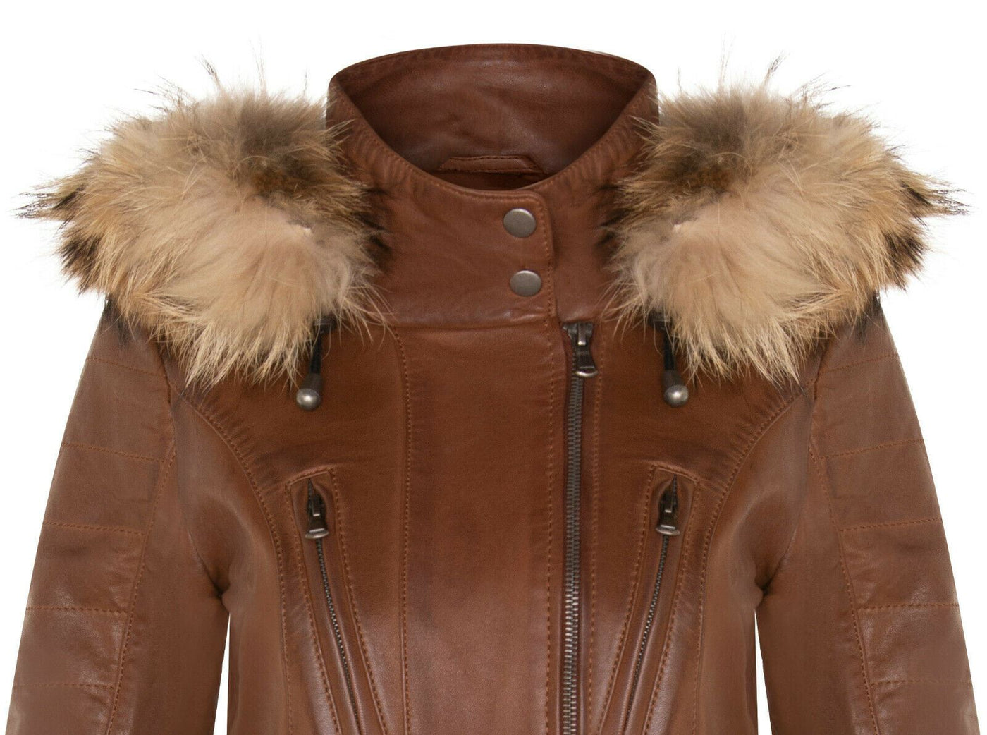 Giacca parka in pelle trapuntata da donna - Curitiba