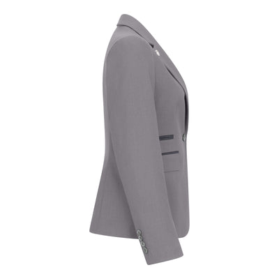 Women's 3 Piece Tailored Fit Plain Grey Formal Office Suit