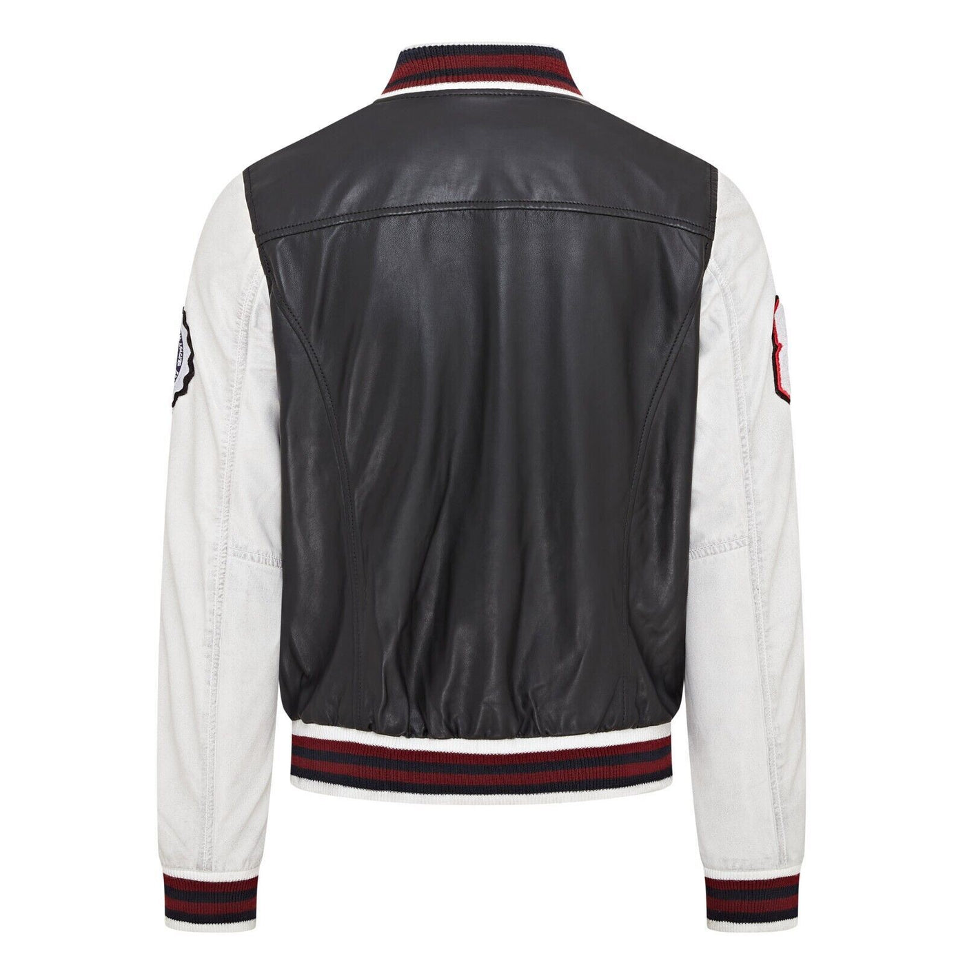 Mens Baseball Leather Letterman Bomber Jacket - Ashwood