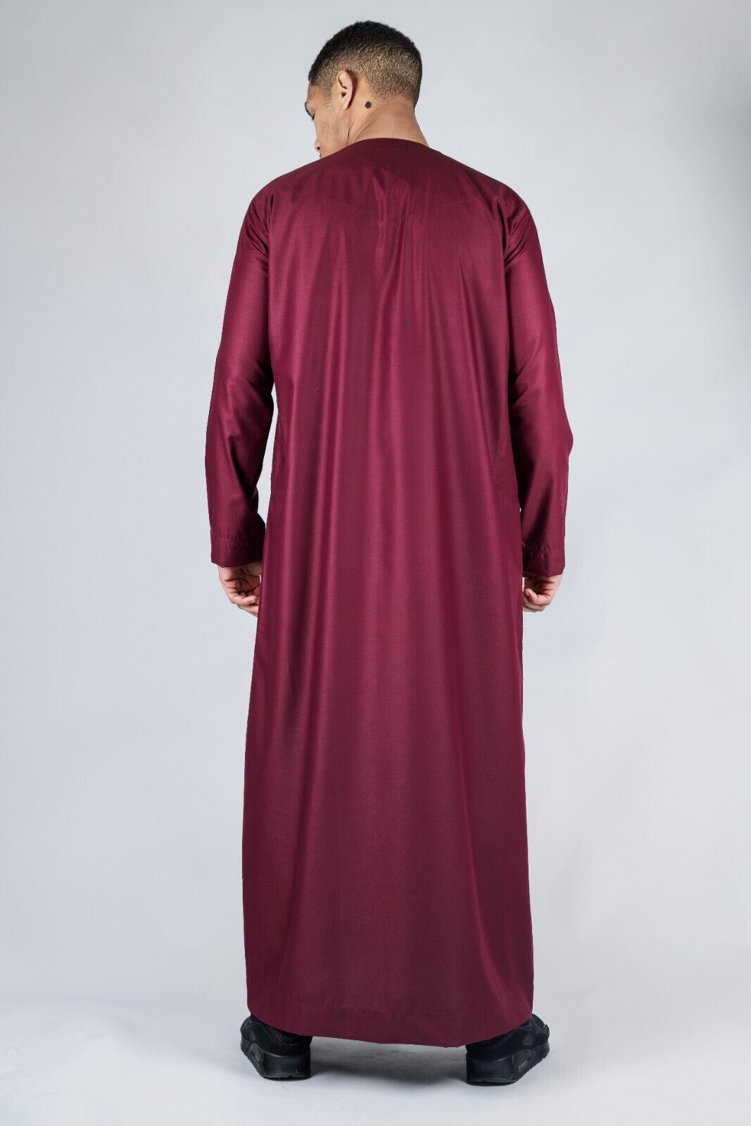 Men's Thobe Emirati Islamic Jubba Robe Eid Tassel Regular Fit