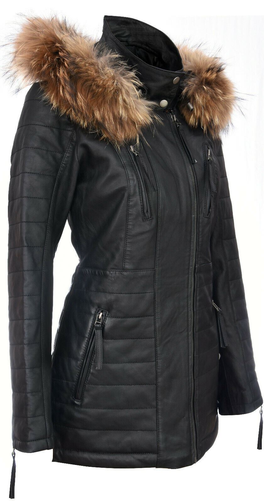 Giacca parka in pelle trapuntata da donna - Curitiba