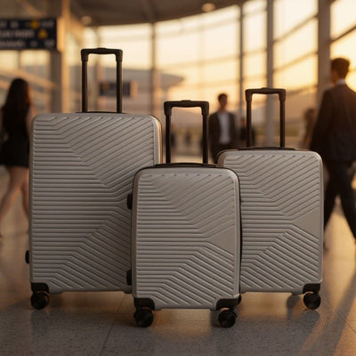 Hardshell Suitcase Set Robust 8 Wheel Luggage Cabin Case Bag