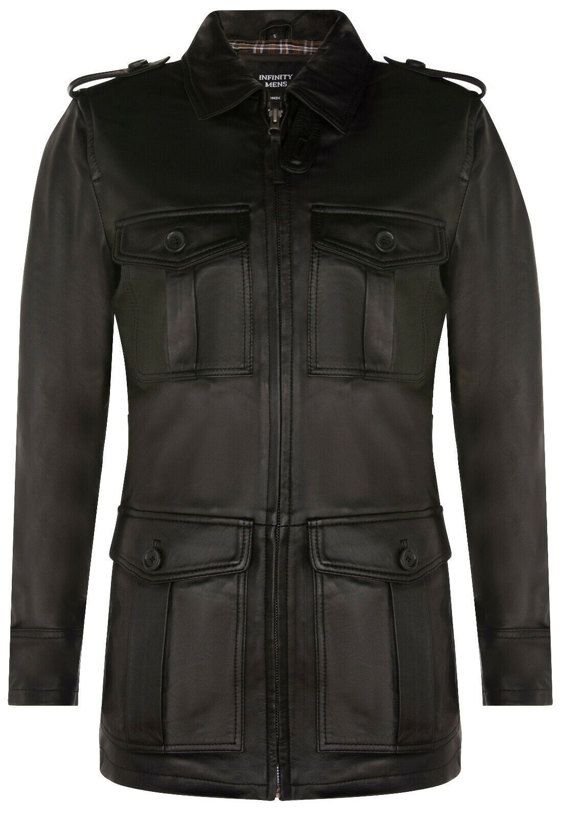 Mens Leather Parka Safari Coat-Mesa Verde