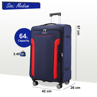 8 Wheel Lightweight Suitcase Luggage Travel Bags Set