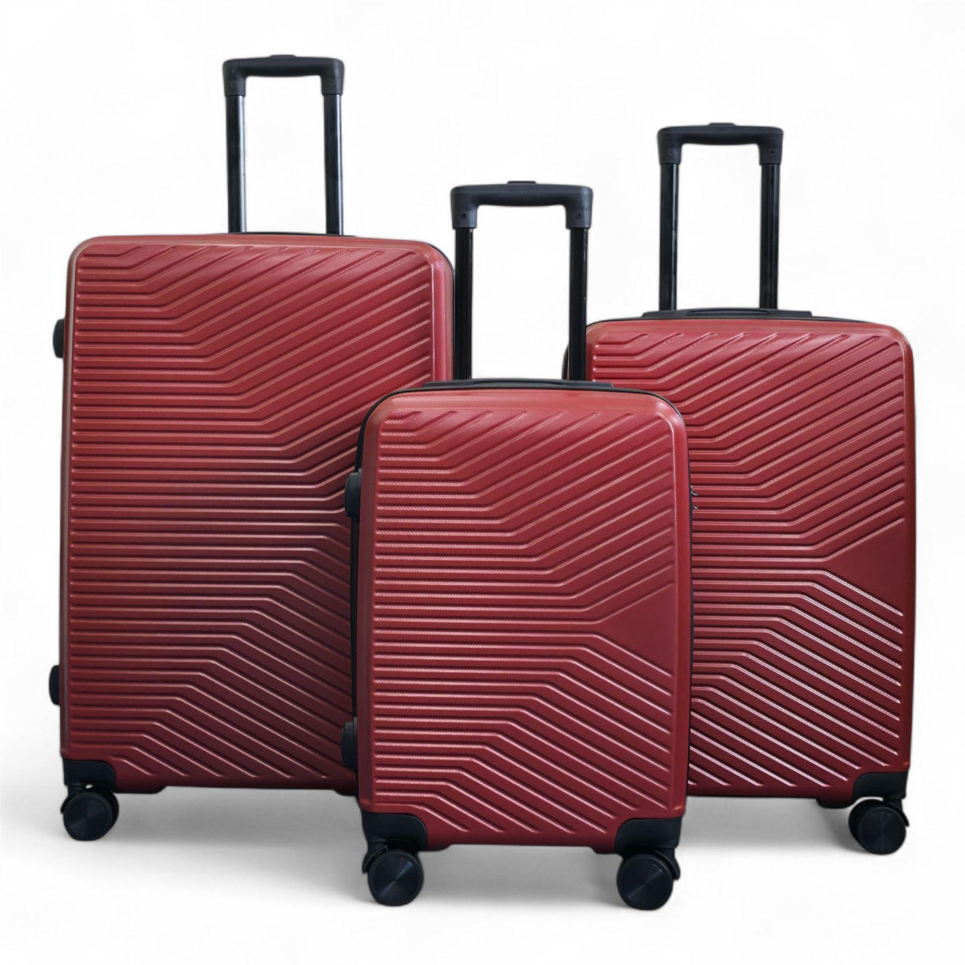 Hardshell Suitcase Set Robust 8 Wheel Luggage Cabin Case Bag