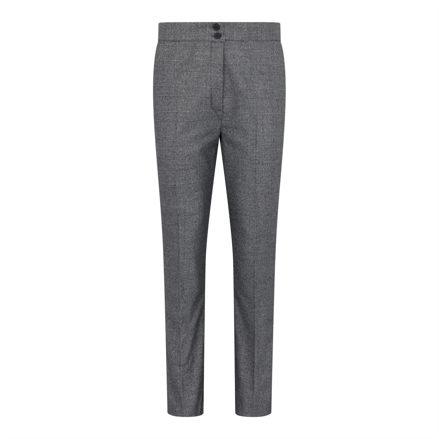 Women's Grey Three-Piece Tailored Fit Suit in Prince of Wales Check