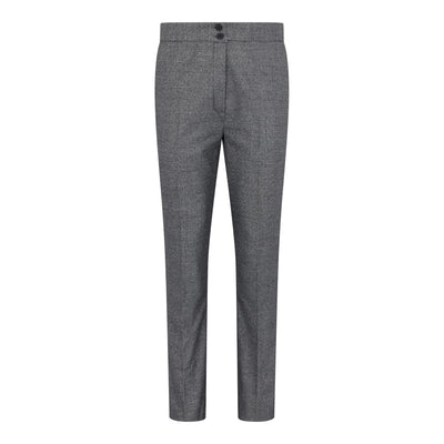 Women's Grey Three-Piece Tailored Fit Suit in Prince of Wales Check