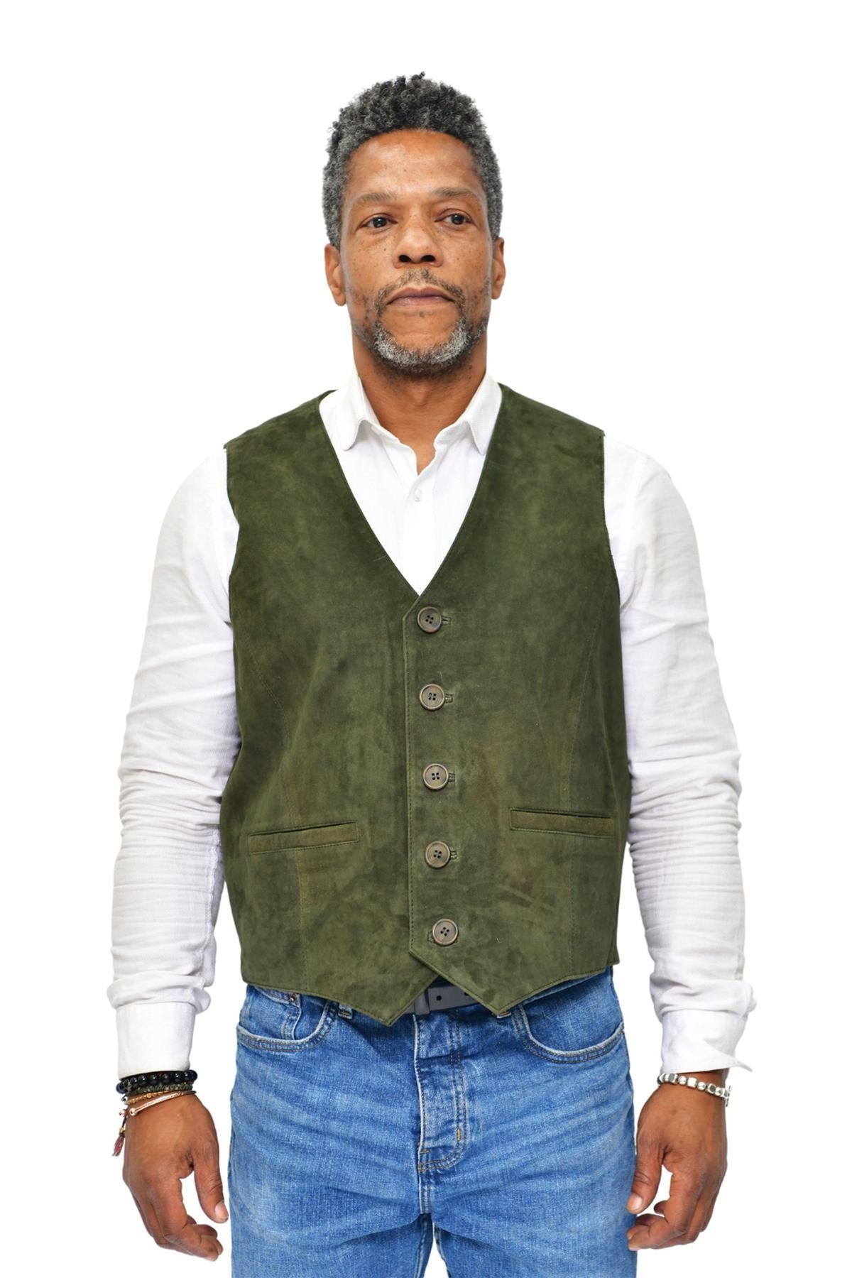 Mens Classic Goat Suede Leather Waistcoat-Norwich