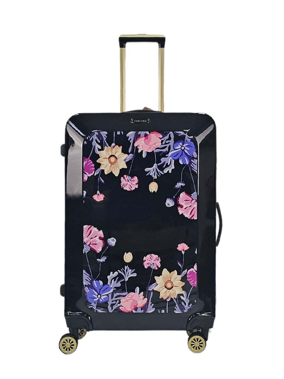 Hard Shell Flower Print Suitcase Luggage Set