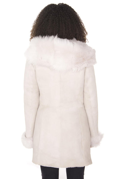 Ladies Suede Merino Sheepskin Coat-Samara