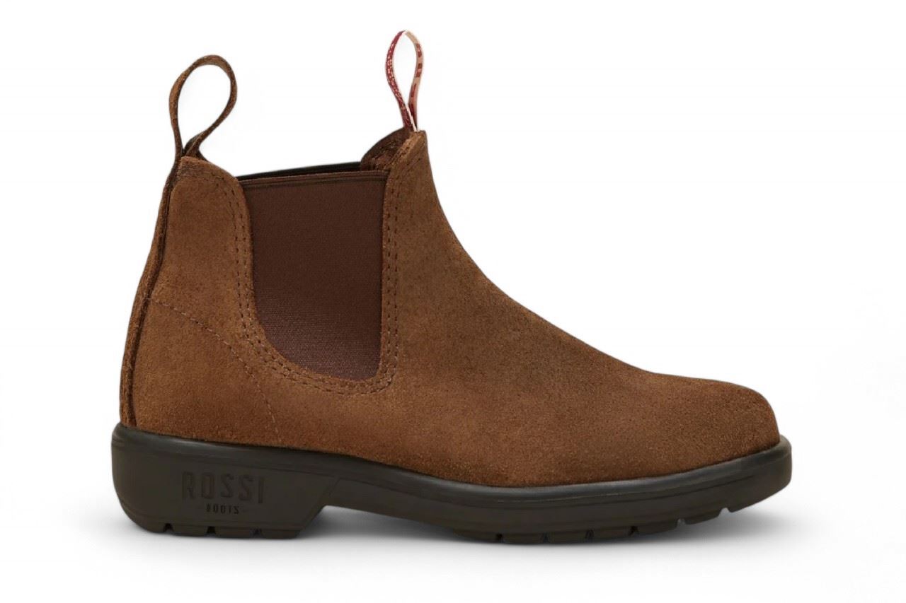 Rossi 303 Endura Rustic Brown Suede Leather Chelsea Boots