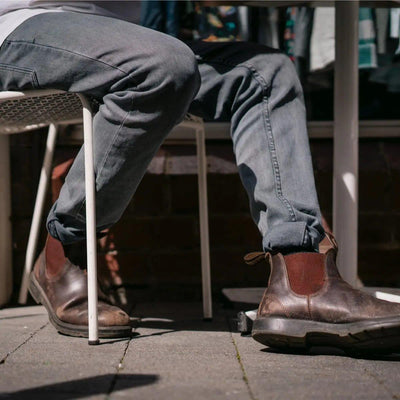 Blundstone #550 Walnut Brown Chelsea Boot with Cream