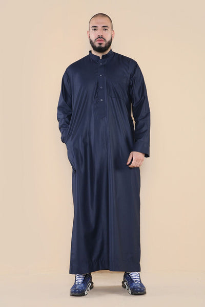 Mens Thobe Jubba Saudi Islamic Arabic Eid Cotton Kaftan Jubbah Umrah Robe