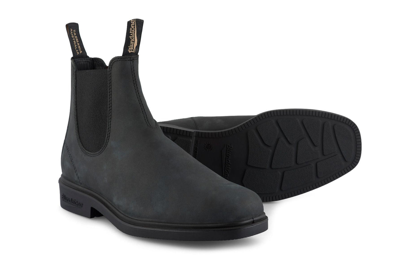 Blundstone #1308 Rustic Black Chelsea Boot with Cream