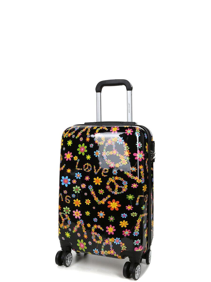 Hard Shell Wheel Suitcase Print Luggage Cabin Travel Bag