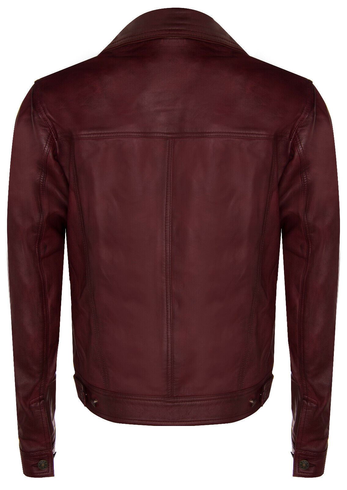 Men’s Retro Leather Trucker Jacket-Constantine