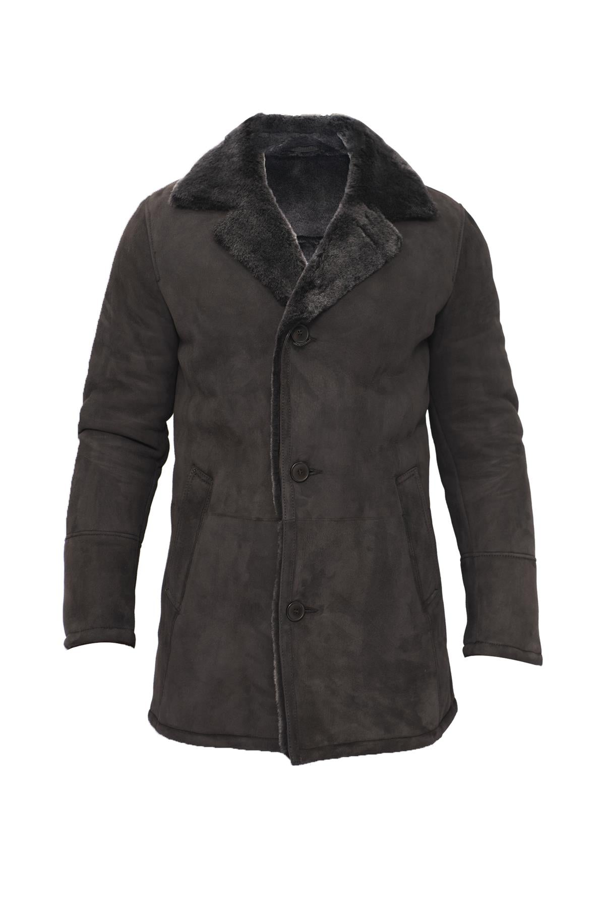 Mens Sheepskin Classic Car Coat-Littlehampton